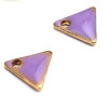 sequins médaillons émaillés Triangle petit modèle biface Parme 5mm Base doré