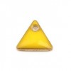 PS110238263 PAX 5 sequins médaillons émaillés Triangle petit modèle biface Jaune 5mm Base doré