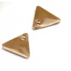 sequins médaillons émaillés Triangle petit modèle biface Beige 5mm Base doré