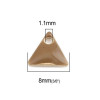 PS110238258 PAX 5 sequins médaillons émaillés Triangle petit modèle biface Beige 5mm Base doré