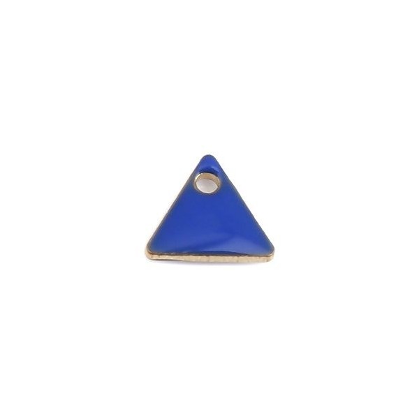PS110238260 PAX 5 sequins médaillons émaillés Triangle petit modèle biface Bleu Roi 5mm Base doré