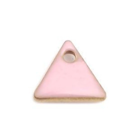 sequins médaillons émaillés Triangle petit modèle biface Rose Pale 5mm Base doré