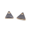 sequins médaillons émaillés Triangle petit modèle biface Gris 5mm Base doré