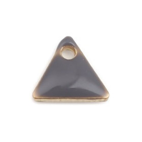PS110238253 PAX 5 sequins médaillons émaillés Triangle petit modèle biface Gris 5mm Base doré