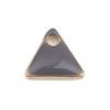 PS110238253 PAX 5 sequins médaillons émaillés Triangle petit modèle biface Gris 5mm Base doré