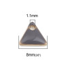 PS110238253 PAX 5 sequins médaillons émaillés Triangle petit modèle biface Gris 5mm Base doré