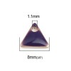 PS110238255 PAX 5 sequins médaillons émaillés Triangle petit modèle biface Violet Foncé 5mm Base doré