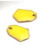 sequins médaillons émaillés Polygone biface Jaune Base doré