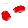 sequins médaillons émaillés Polygone biface Rouge Base doré