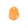 sequins médaillons émaillés Polygone biface Orange Base doré