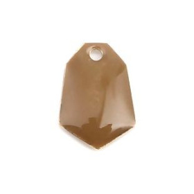 PS110238237 PAX 5 sequins médaillons émaillés Polygone biface Beige Base doré
