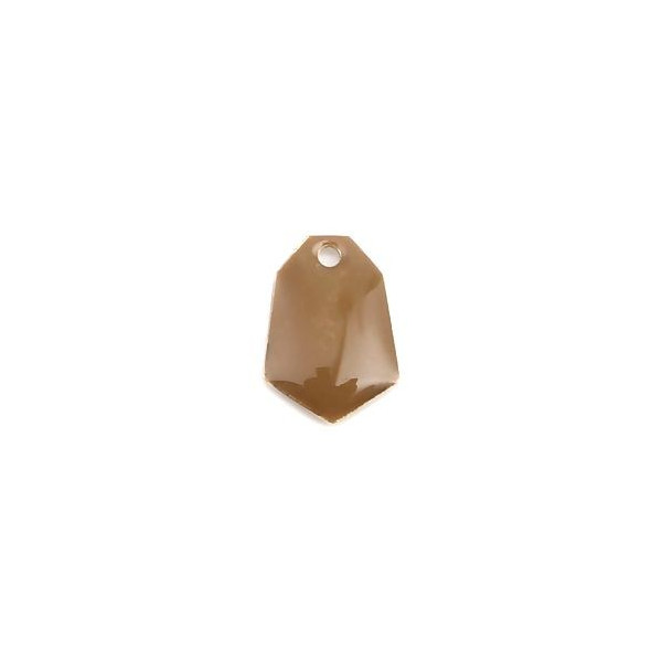 PS110238237 PAX 5 sequins médaillons émaillés Polygone biface Beige Base doré