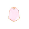 sequins médaillons émaillés Polygone biface Rose Base doré
