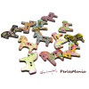 10 boutons en bois  multicolores Cheval ref H1114, DIY 