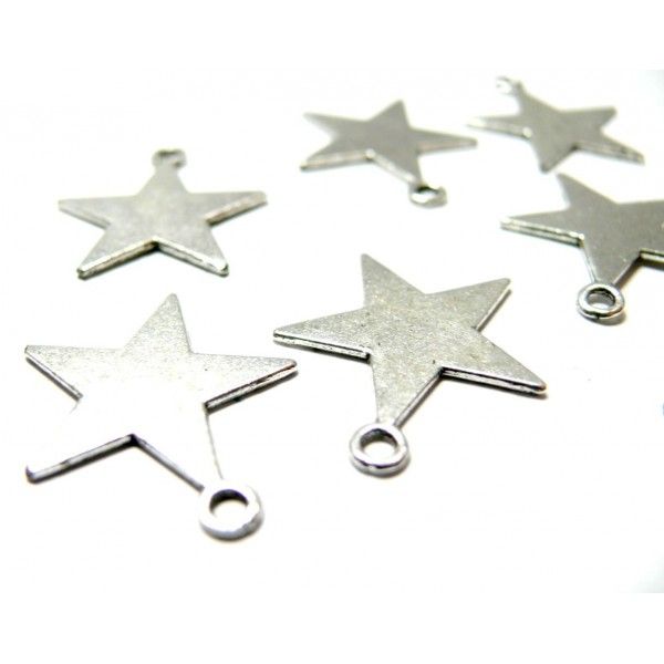 10 pieces breloque pendentif étoiles fines PP ref A13691