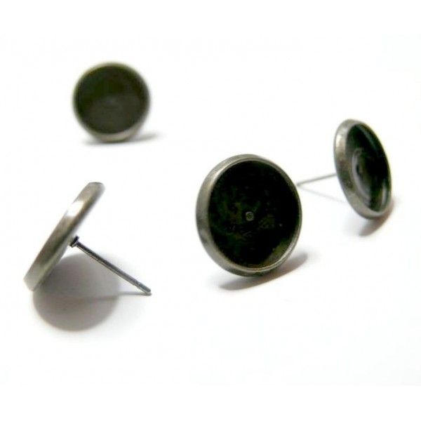 10 Supports de Boucle d'oreille 10mm puce bronze