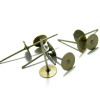Lot de 200 Supports de Boucle d'oreille clou 6mm métal couleur Bronze ref 307