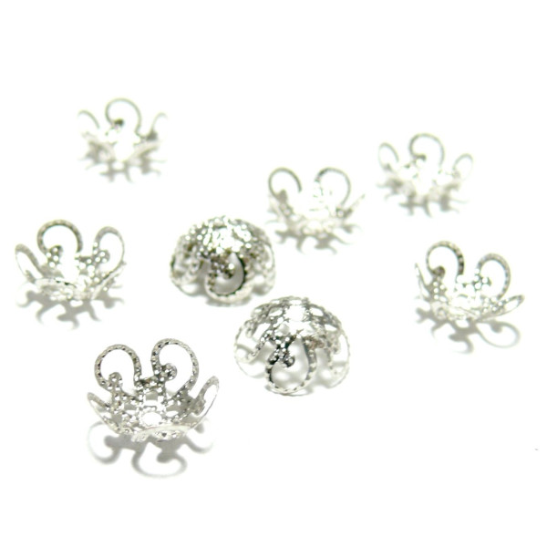 PS1146970 PAX 200 coupelles calottes caps filigrane Argent Vif 10mm