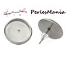 Supports de Boucle d'oreille 10mm puce ACIER INOXYDABLE et poussoirs