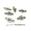 pendentifs breloque Vieil argent  connecteur rose ovale