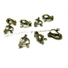 Boucles d’oreilles Clips avec Anneau d’accroche – Métal Couleur Bronze