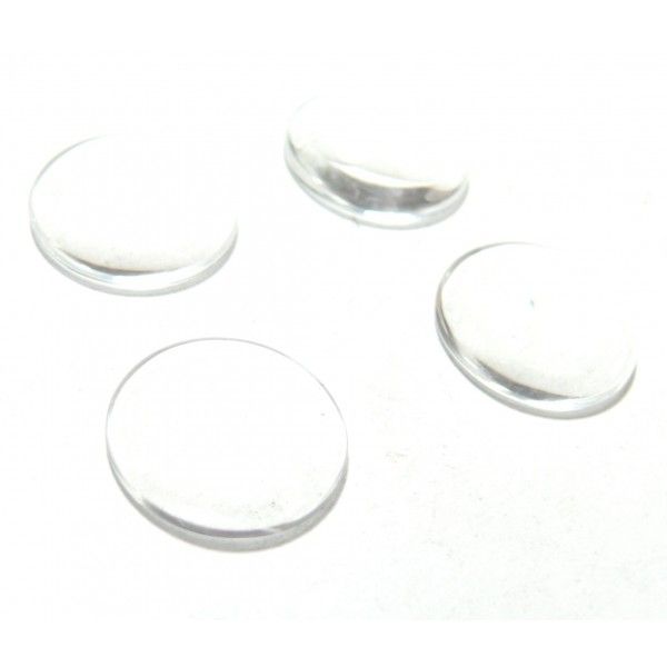 Cabochons en verre transparents 8mm