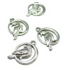 Apprêt bijoux 30 breloques oiseau 2Y6204 Vieil argent