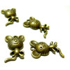 Lot de 20 pendentifs souris 3D Bronze ref 224