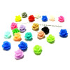 PAX 50 cabochons petites fleur 6mm Résine multicolores H781Y