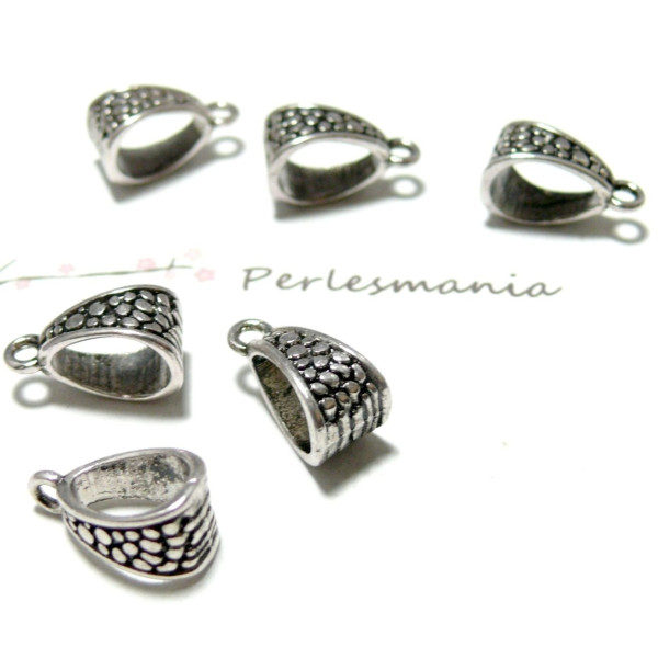 Bélières, laiton couleur Argent Antique