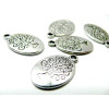 Lot de 10 pendentifs breloque arbre biface métal couleur Argent Antique ref 91