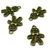 Lot de 20 pendentifs Bonhomme pain d' épice métal couleur BRONZE ref 188