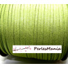 2 m de cordon en suédine aspect daim ARGENT  effet pailleté PS1008 VERT ANIS, DIY 
