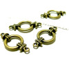 Apprêt bijoux 30 connecteurs ronds noeuds marin travaillées 2D8844 Bronze