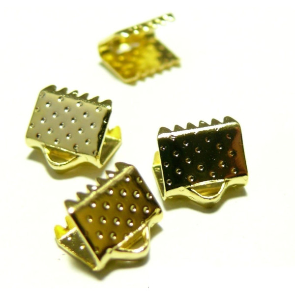 Griffe, embouts, serre fils 6mm métal couleur DORE