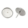 Supports de Boucle d'oreille 10mm puce ACIER INOXYDABLE et poussoirs