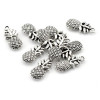 PS1121634 Lot de 20 pendentifs breloque ANANAS 3D Biface couleur Argent Antique
