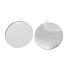 Supports de Pendentif Plateau Attache Ronde 30mm – Argent Platine
