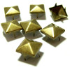 PAX de 50 clous, rivets 6mm pyramide carré à 4 griffes métal couleur Bronze