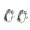 Boucles d'oreille Clip Acier Inoxydable couleur Argent Platine