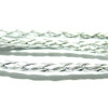 Lot de 5m de cordon simili cuir Argent PS5055 pour création de bijoux