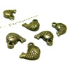Apprêt 40 pendentifs très jolis poissons ref P3510Y bronze 