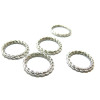 Lot de 20 pendentifs anneaux connecteur torsadés  métal couleur Argent Antique 2Y6329