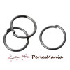 Lot de 100 anneaux de jonction 5 mm par 0.8 mm GUN METAL, DIY