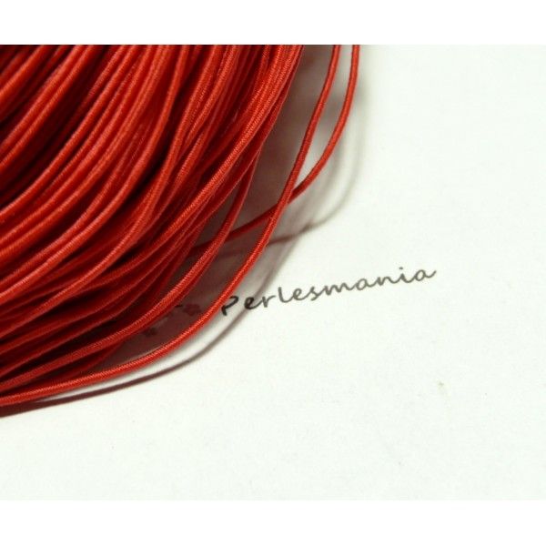 3 mètres élastique fil tressé 1mm rouge fin