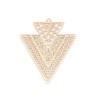 Estampes pendentif Géométrique Double Triangle de 40mm couleur Doré