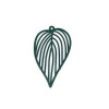 Estampes pendentifs Feuille Exotique Ajourées 42mm métal couleur Vert