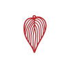 Estampes pendentifs Feuille Exotique Ajourées 42mm métal couleur Rouge