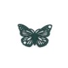 PS110239002 PAX 10 Estampes pendentifs Papillon Filigrane 19mm métal couleur Vert