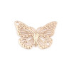 PS110239006 PAX 10 Estampes pendentifs Papillon Filigrane 19mm métal couleur Doré